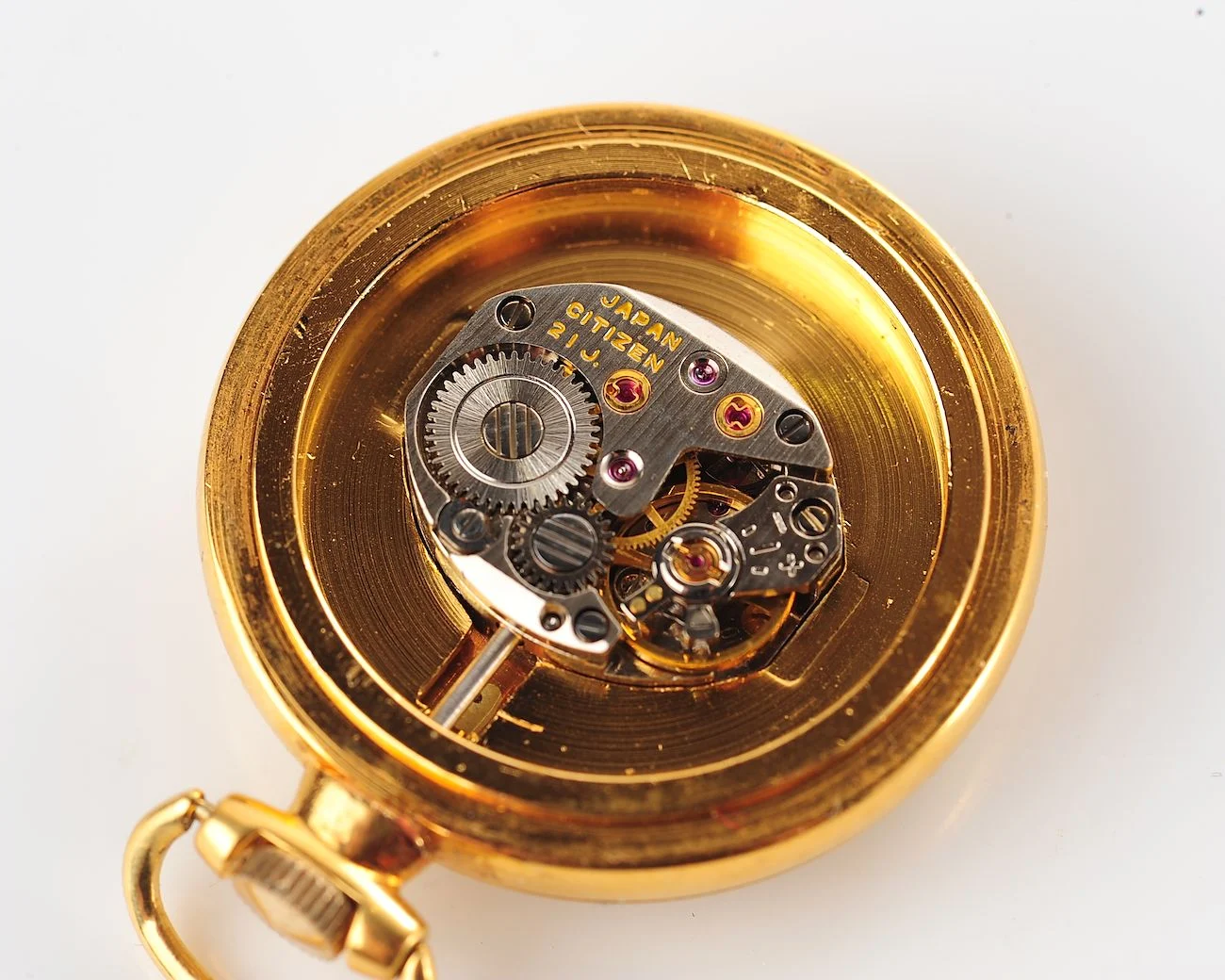 Vintage Citizen Pendant Watch – Gold-Plated Champagne Dial, 21-Jewel Manual from the 1970s
