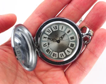 Vintage Soviet Molnija mechanical pocket watch