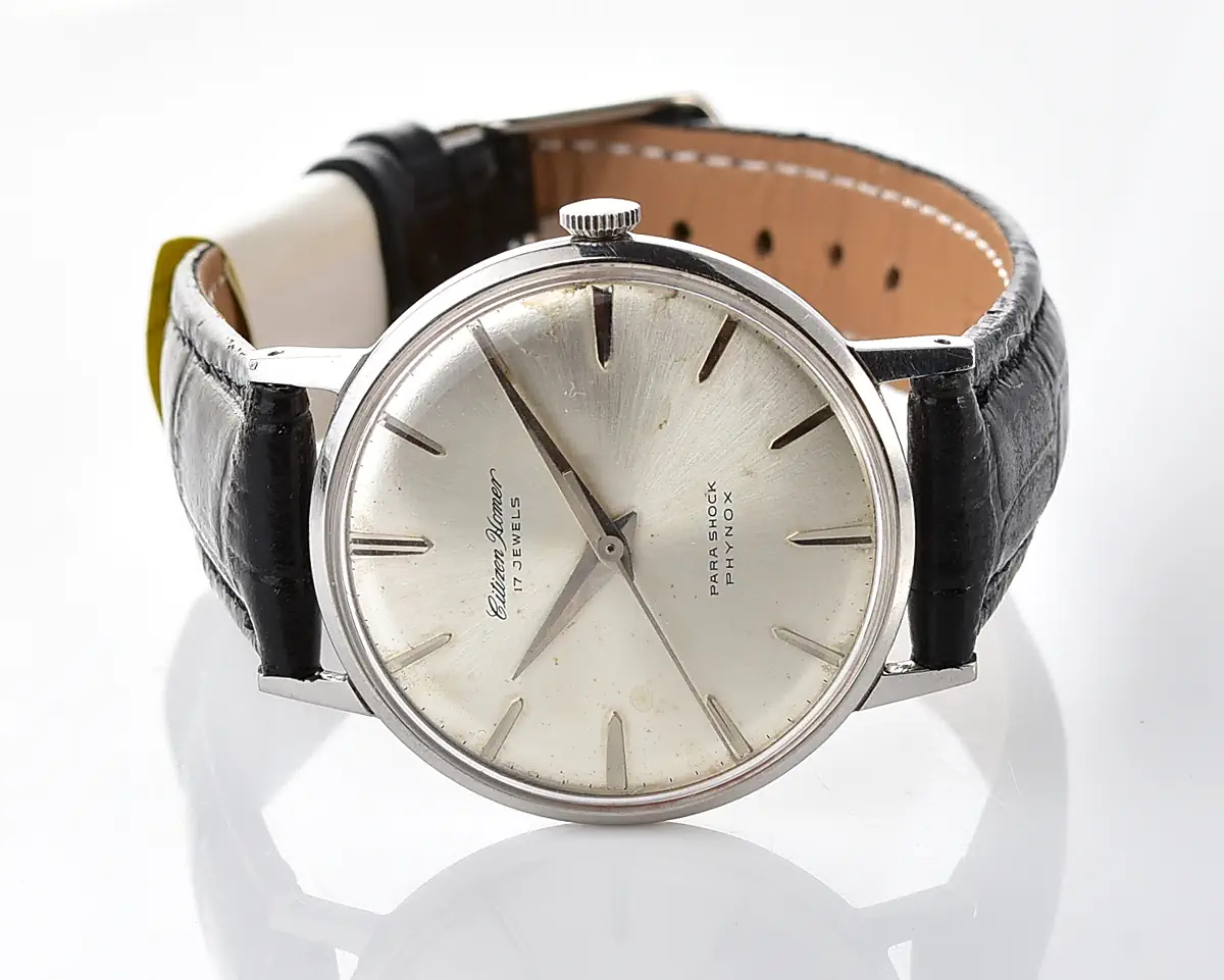 Vintage Citizen Homer – Silver Sunburst Manual-Wind mechanical