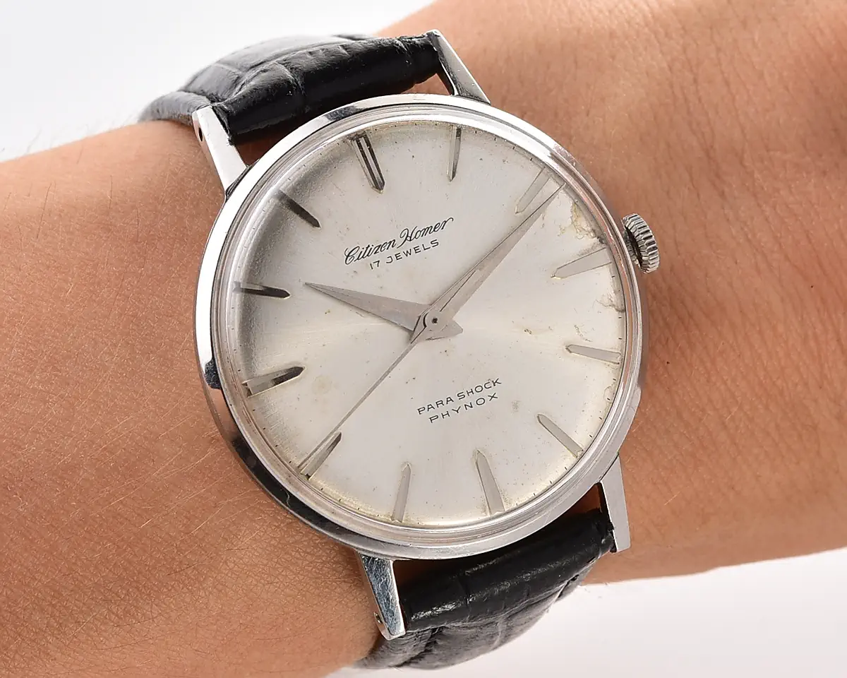 Vintage Citizen Homer – Silver Sunburst Manual-Wind mechanical