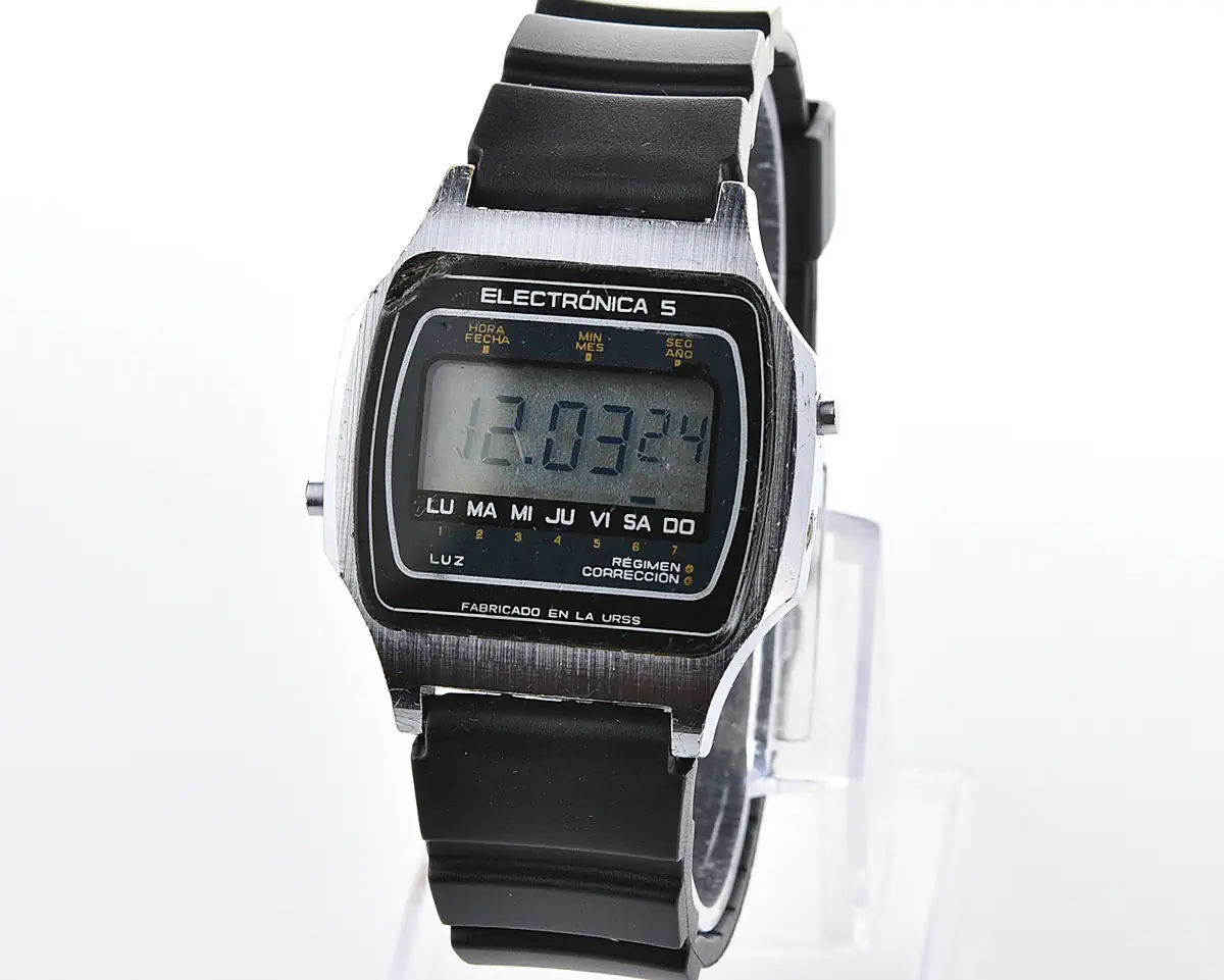 Rare Soviet vintage USSR digital watch Electronika 5 - with Spanish mask
