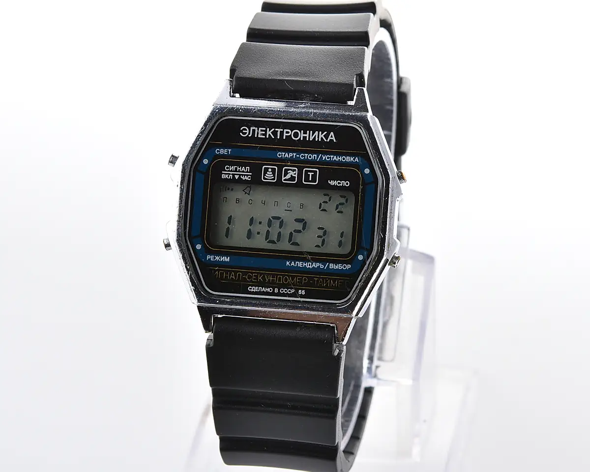 Digital vintage USSR wristwatch Electronika 55 - alarm chronograph