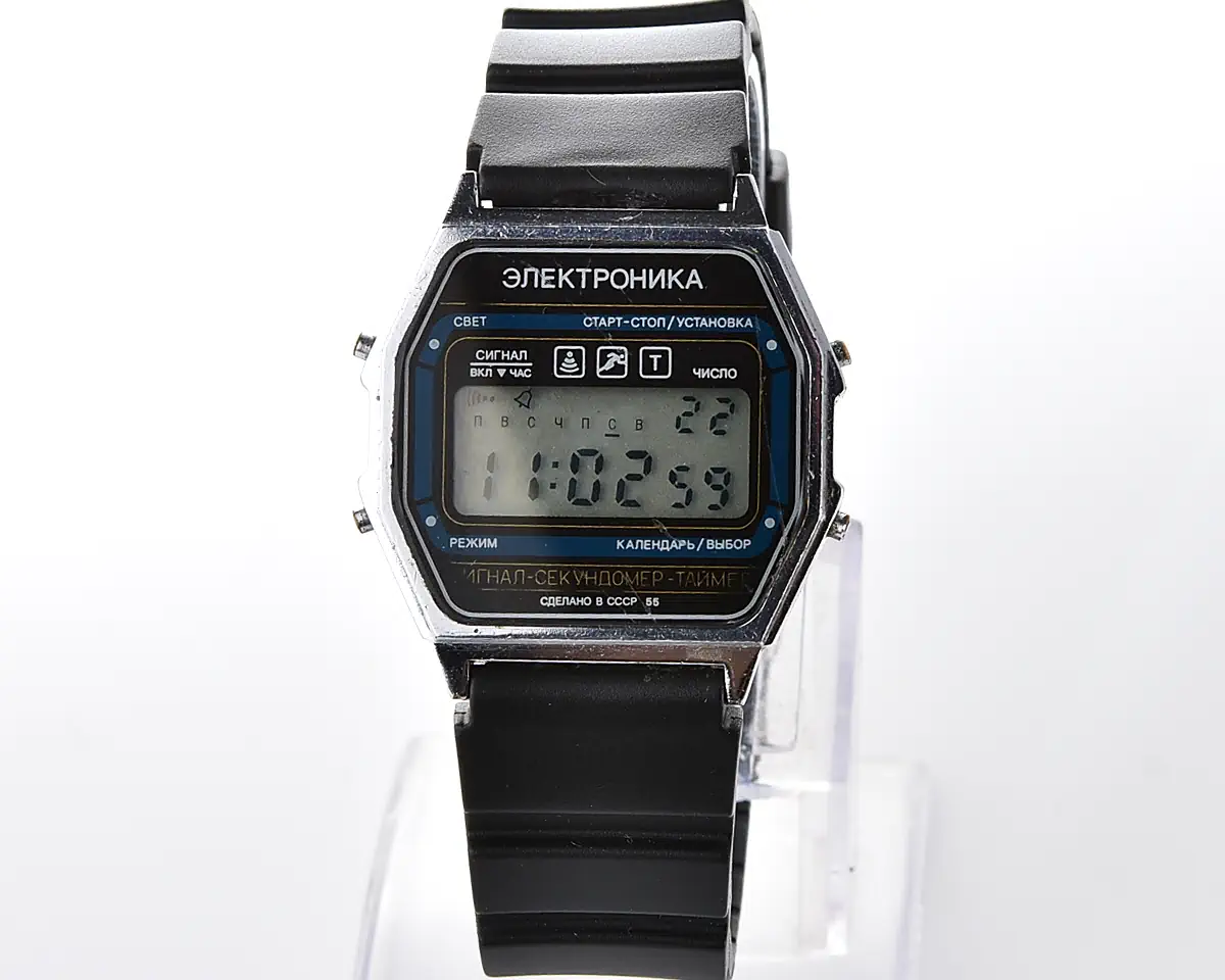 Digital vintage USSR wristwatch Electronika 55 - alarm chronograph