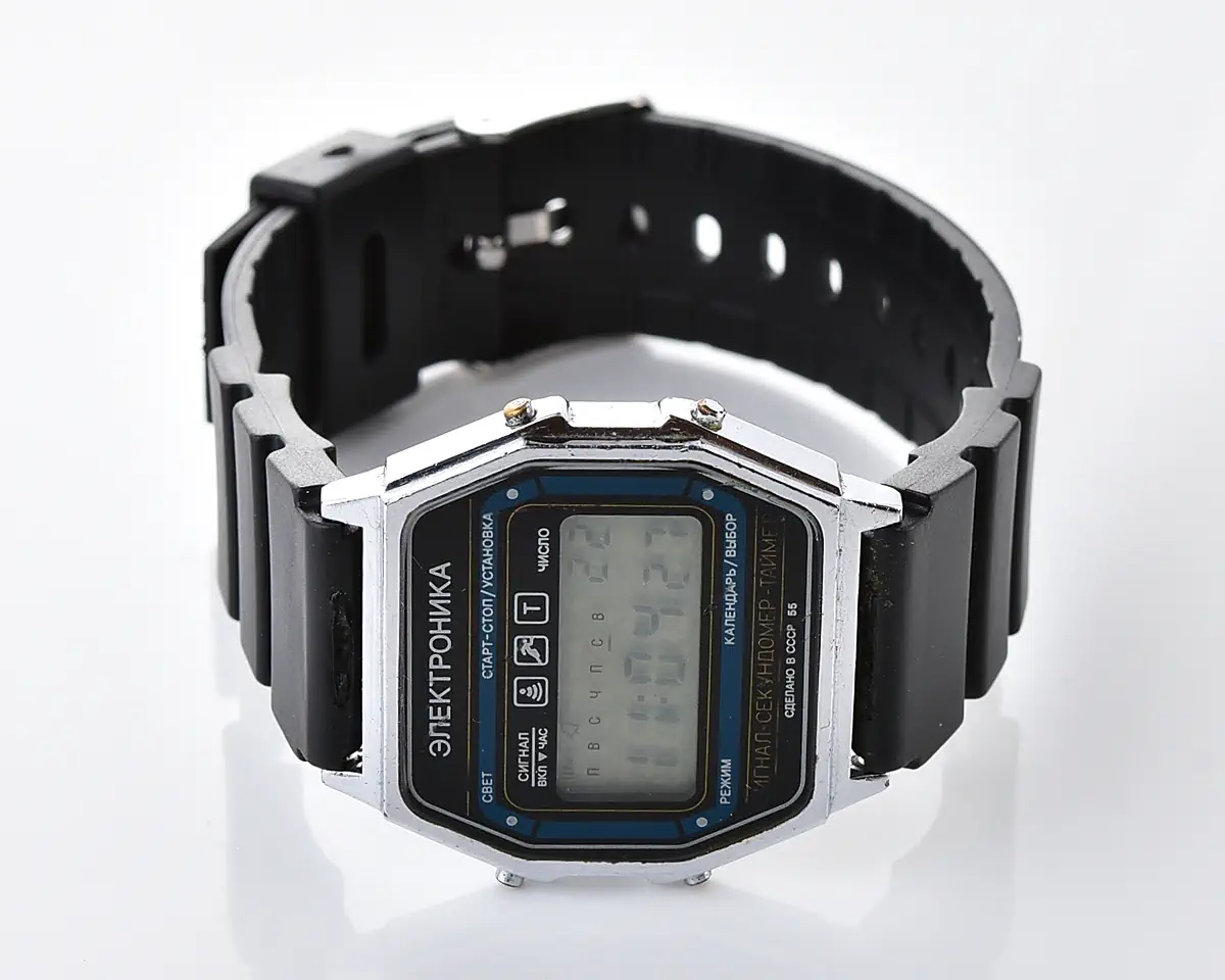 Digital vintage USSR wristwatch Electronika 55 - alarm chronograph