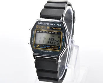Digital vintage wristwatch Electronika 77A with seven melodies
