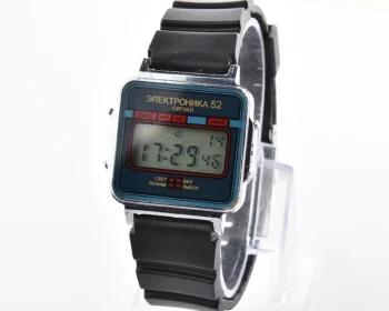 Digital vintage watch Electronika-52 Signal with silicon strap