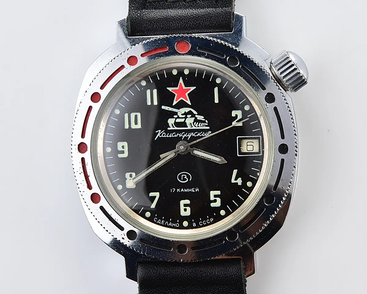 Soviet Vostok Komandirskie Tank mechanical wristwatch
