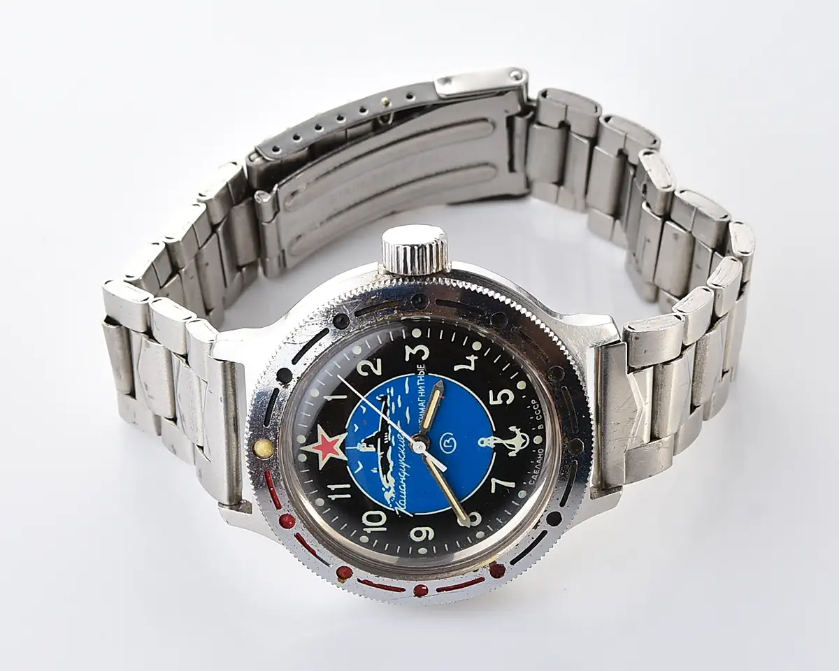 Vostok Amphibia mechanical watch - blue Submarine