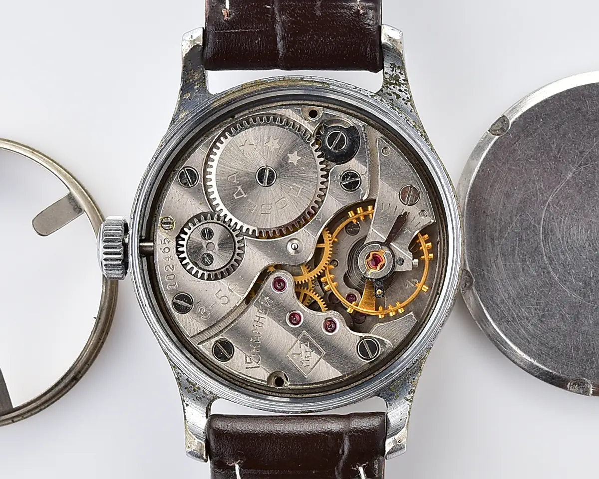 Soviet Pobeda "34-K" in uncommon hermetic case - the actual first watch in space!