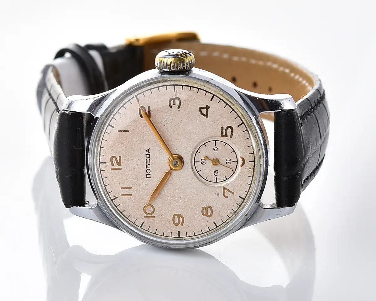 Soviet Pobeda "34-K" in uncommon hermetic case - the actual first watch in space!