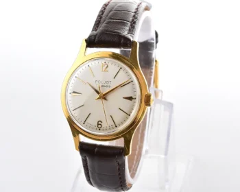 Vintage Soviet Poljot gold-plated mechanical watch