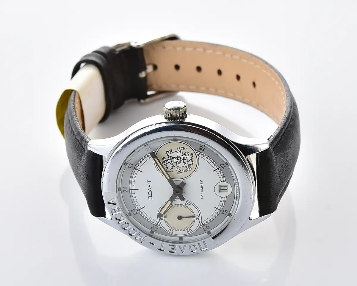 Soviet Poljot-Moskva mechanical wristwatch