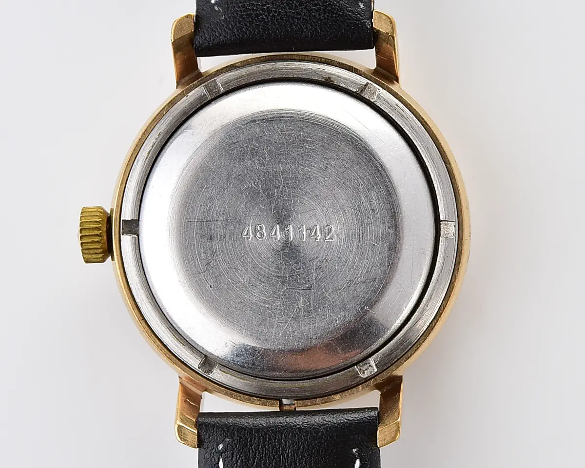 Vintage Soviet gold-plated "Poljot" mechanical watch with automatic self-winding movement
