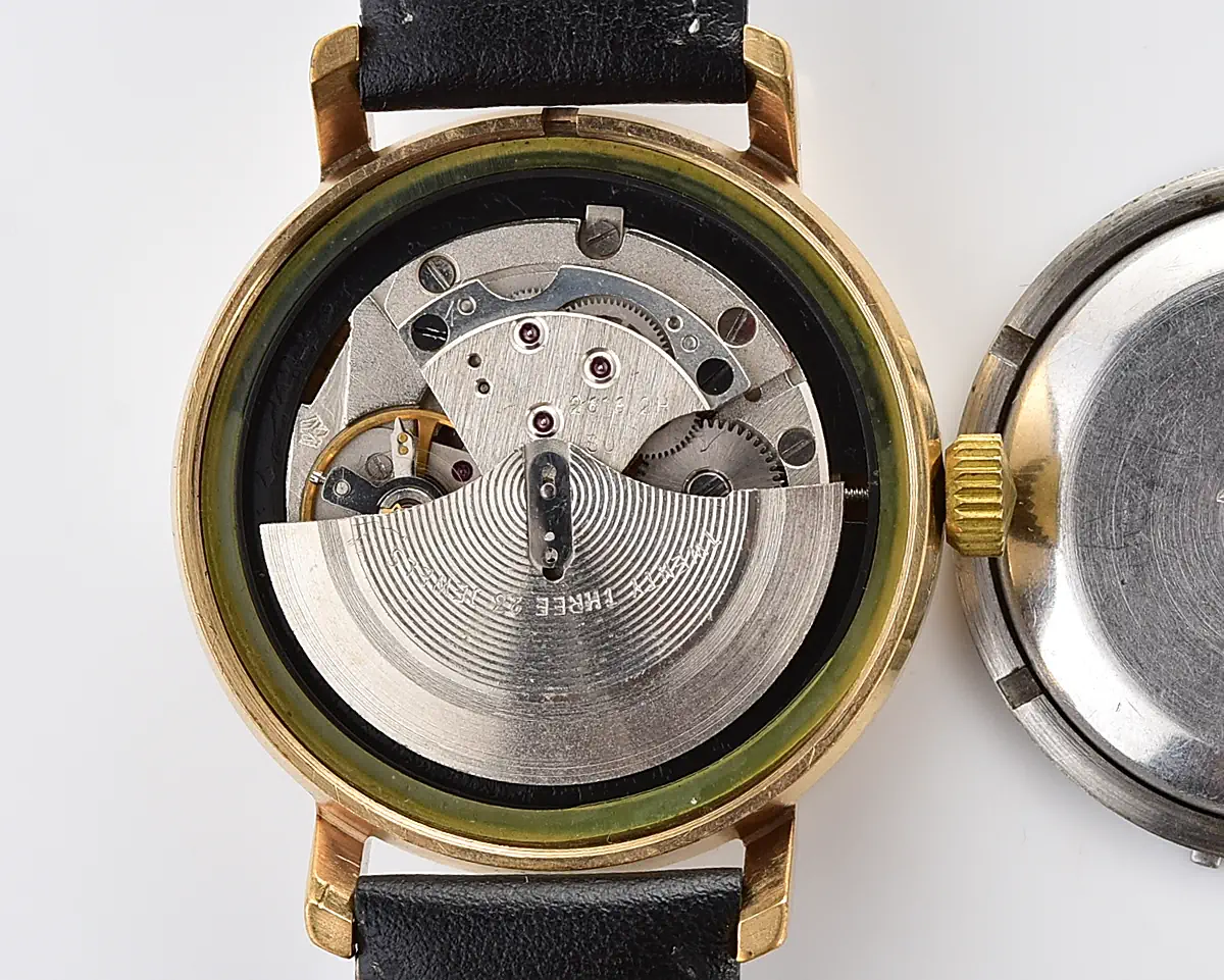 Vintage Soviet gold-plated "Poljot" mechanical watch with automatic self-winding movement