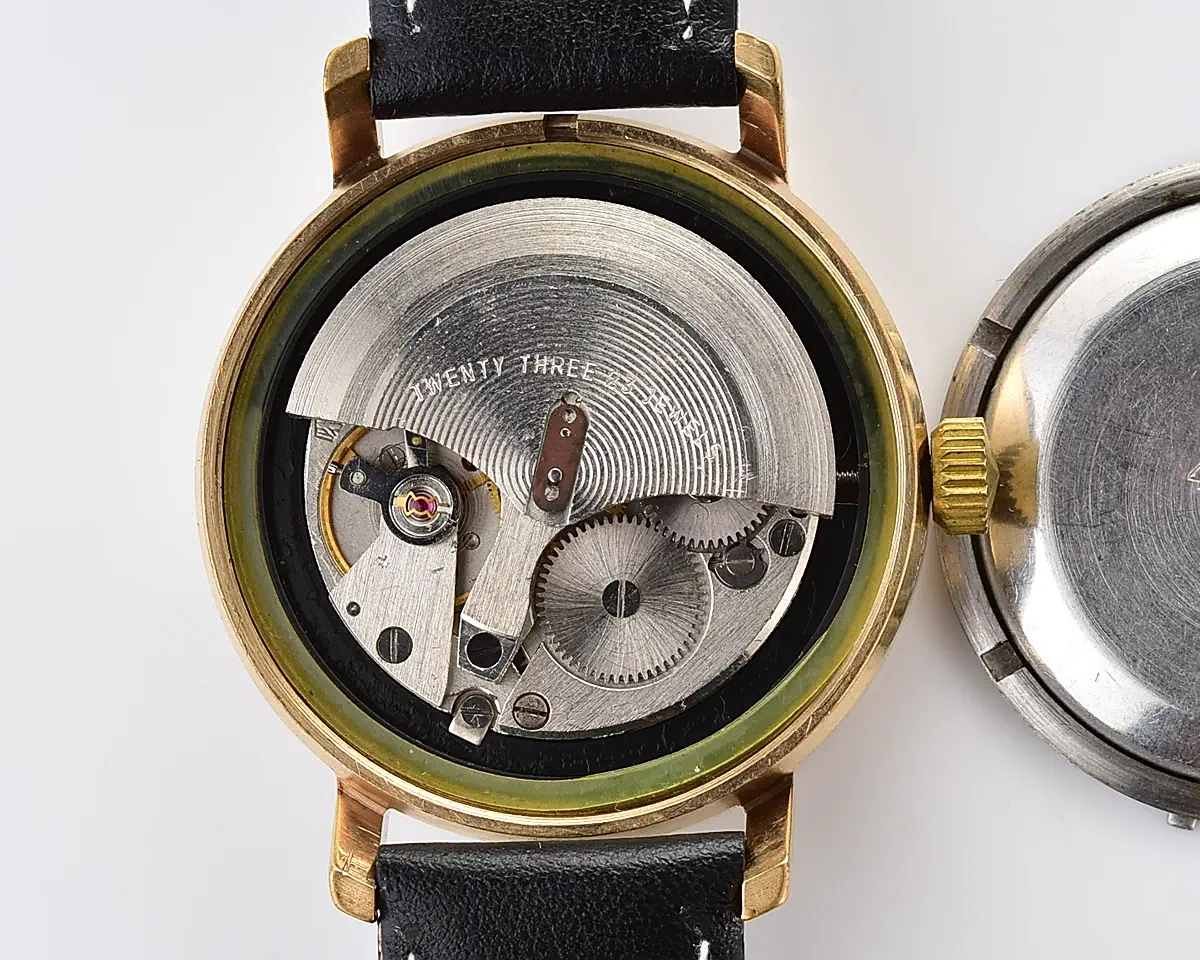 Vintage Soviet gold-plated "Poljot" mechanical watch with automatic self-winding movement