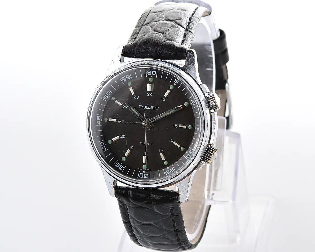Excellent Poljot "cricket" mechanical wristwatch with alarm function!