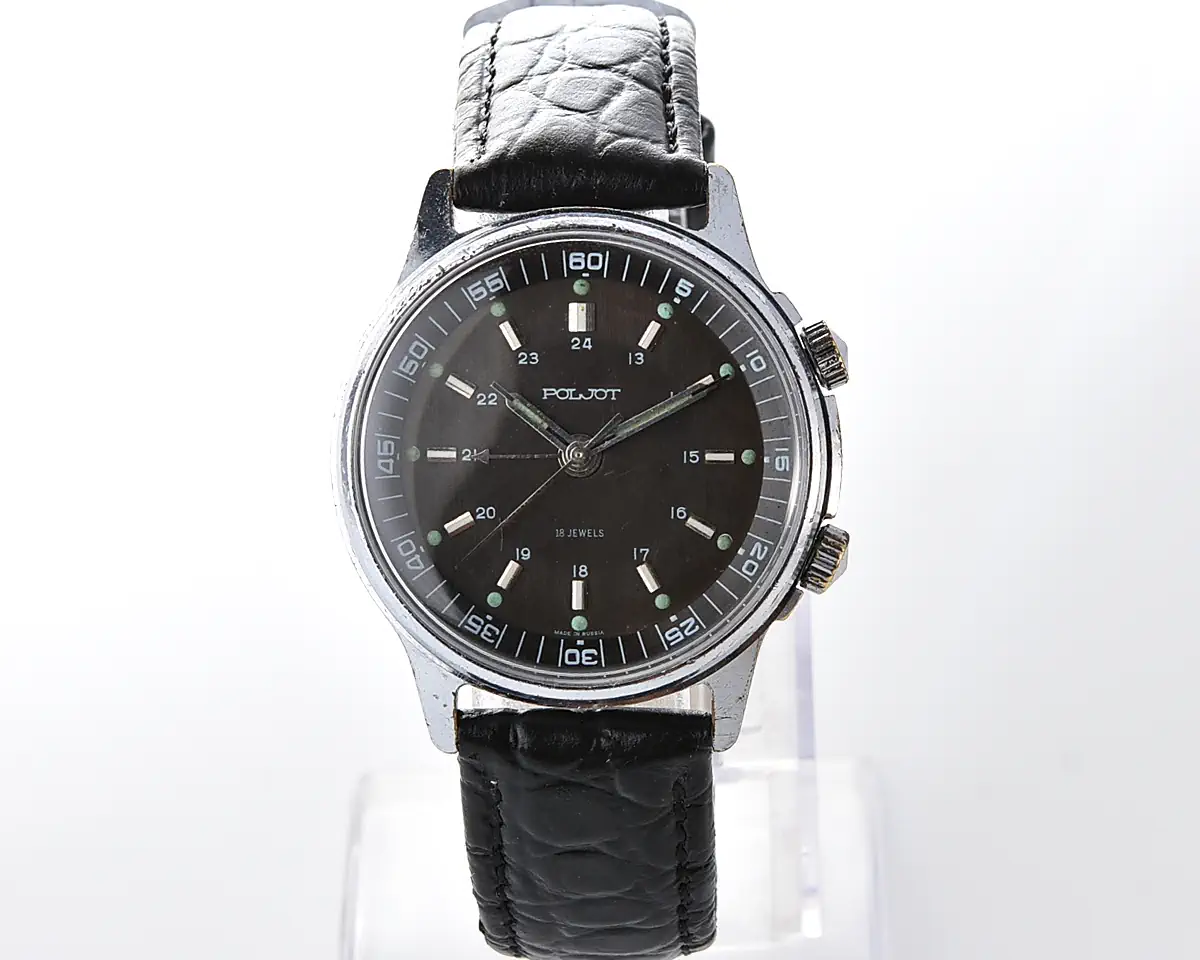 Excellent Poljot "cricket" mechanical wristwatch with alarm function!