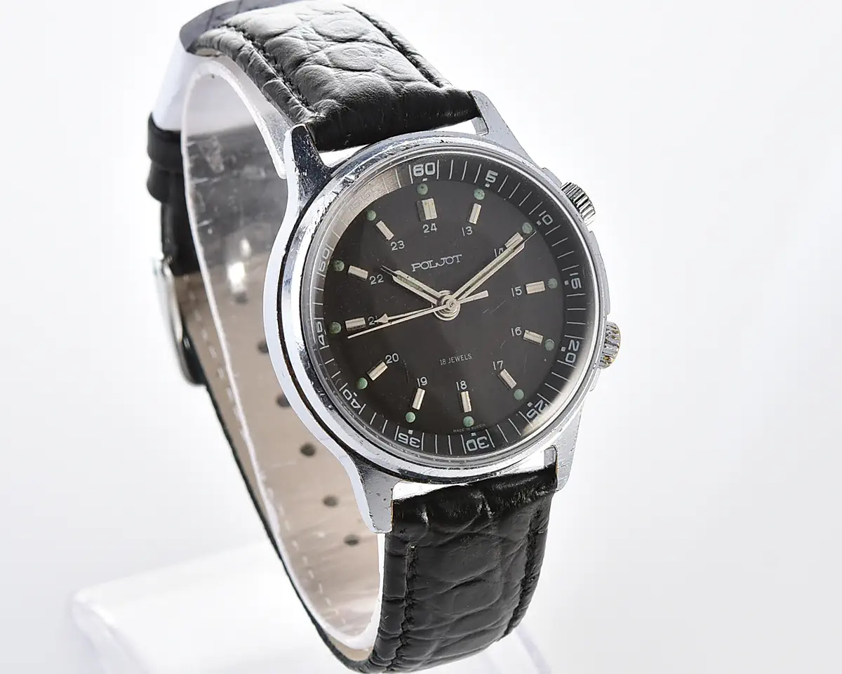 Excellent Poljot "cricket" mechanical wristwatch with alarm function!