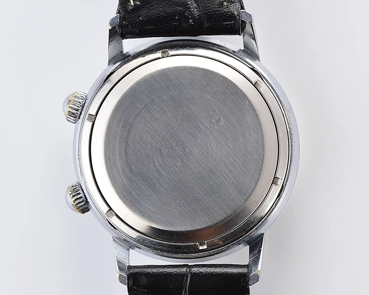 Vintage Soviet mechanical watch Poljot with silver dial & alarm function