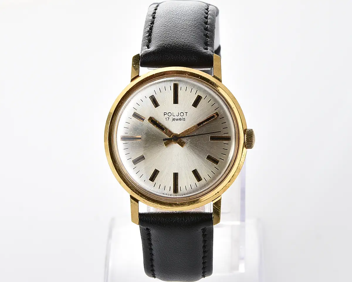 Excellent Soviet Poljot vintage gold-plated mechanical watch