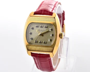 Vintage Soviet Raketa gold-plated mechanical wristwatch