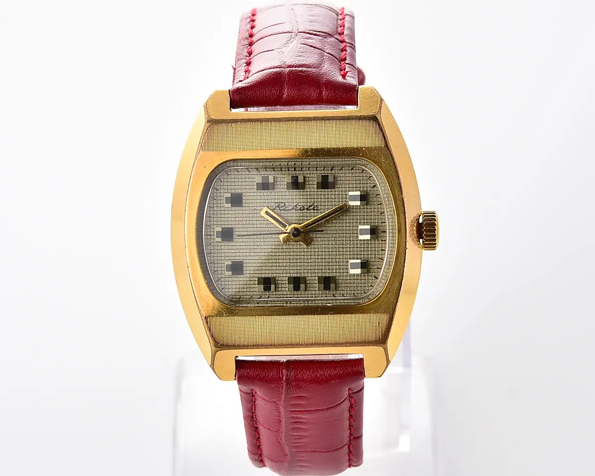 Vintage Soviet Raketa gold-plated mechanical wristwatch