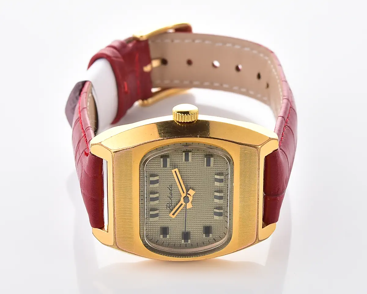 Vintage Soviet Raketa gold-plated mechanical wristwatch