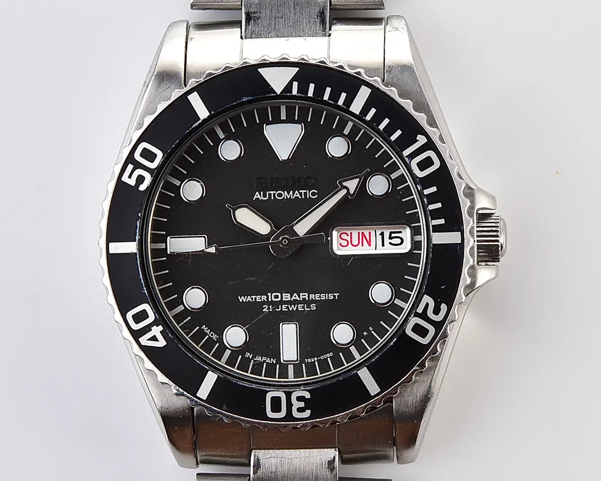 Vintage Seiko SKX023 Diver-Style Automatic – Black Dial Day-Date from August 2003