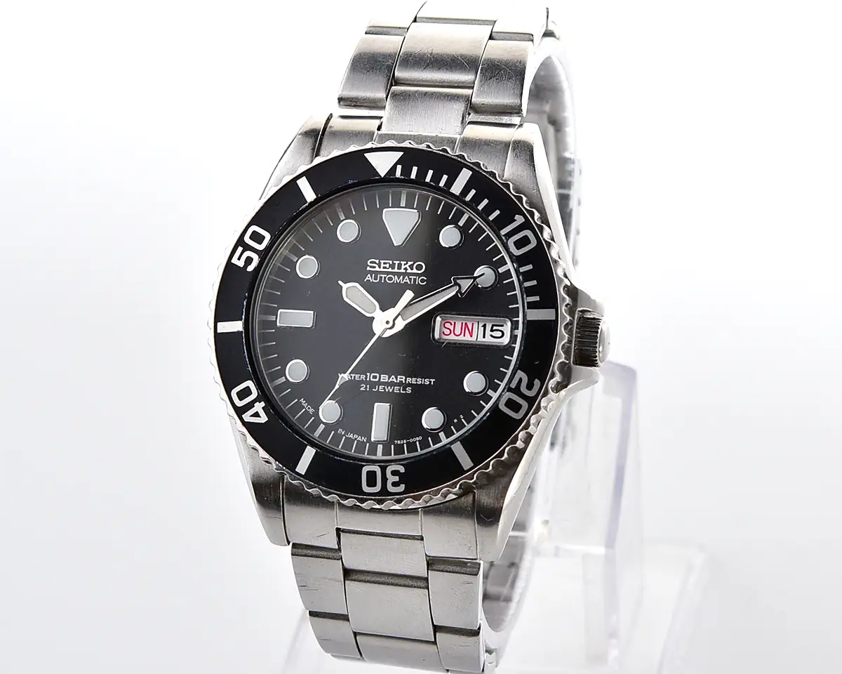Vintage Seiko SKX023 Diver-Style Automatic – Black Dial Day-Date from August 2003