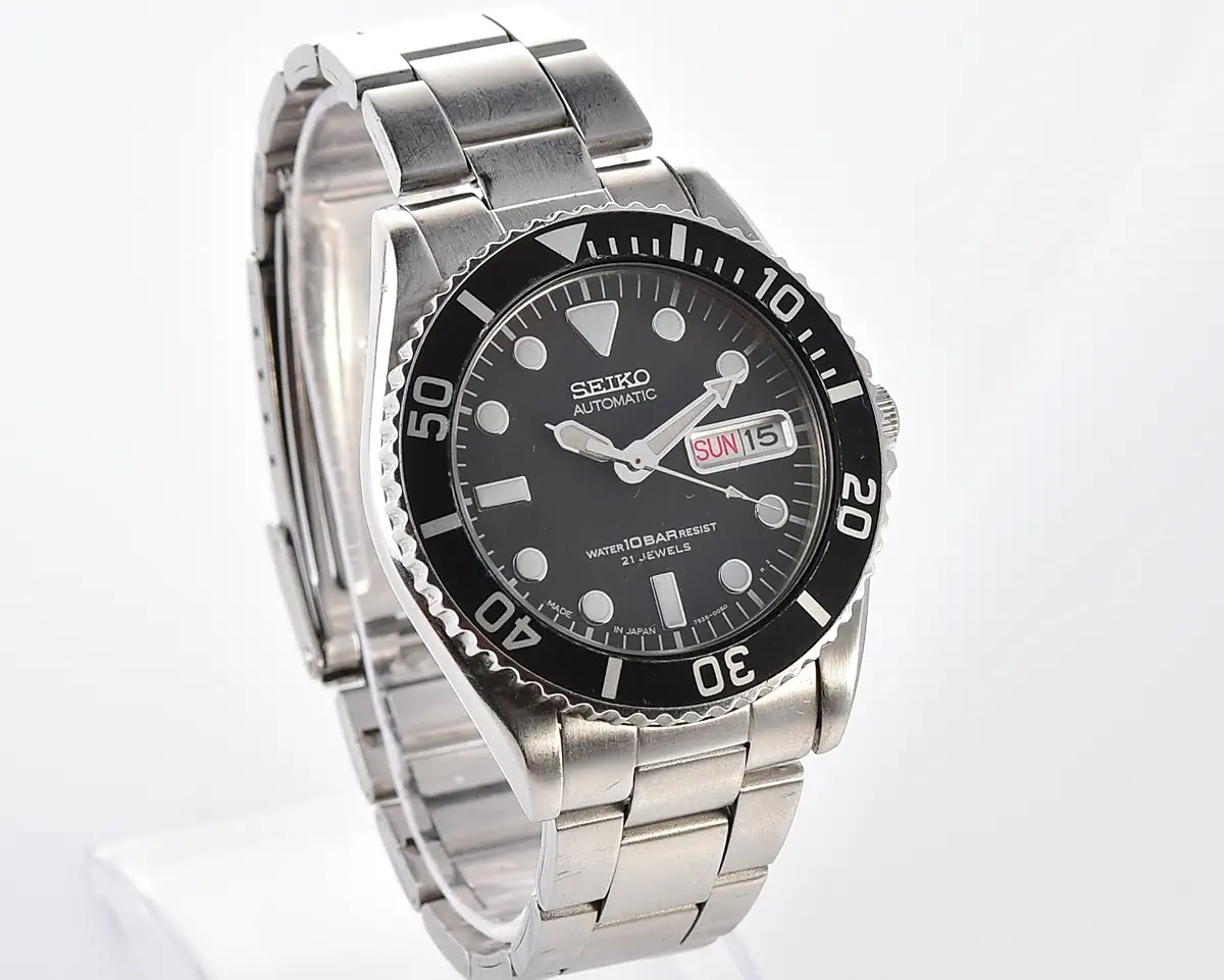 Vintage Seiko SKX023 Diver-Style Automatic – Black Dial Day-Date from August 2003
