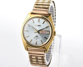 Vintage Seiko Lord Matic – Japanese National Railways Award Watch with Silver Sunburst Day-Date