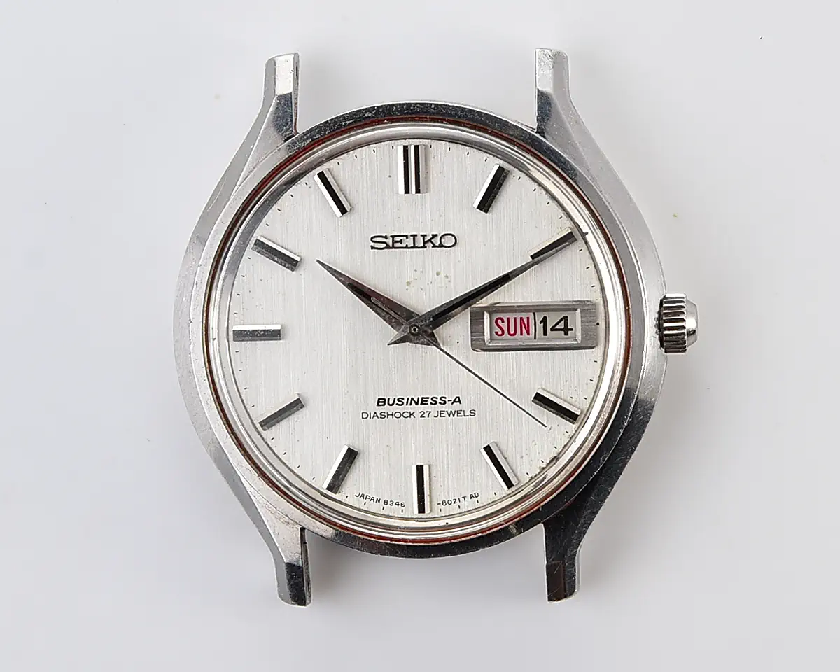 Vintage Seiko Business-A - Silver Linen Day-Date Automatic from January 1968
