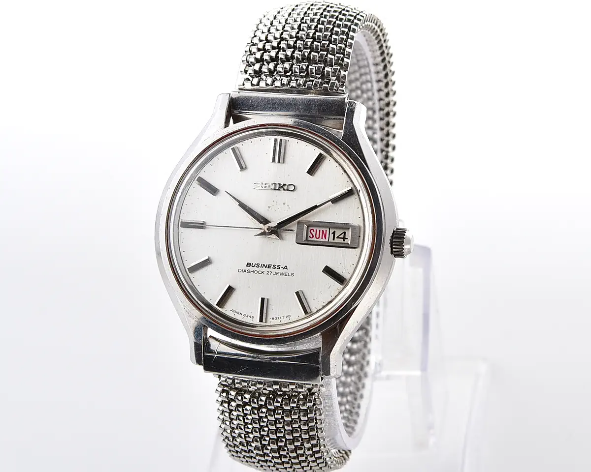Vintage Seiko Business-A - Silver Linen Day-Date Automatic from January 1968