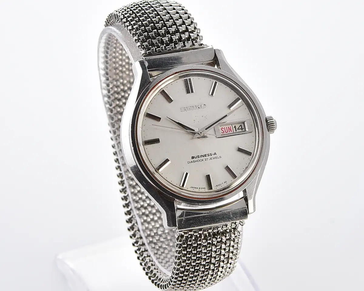 Vintage Seiko Business-A - Silver Linen Day-Date Automatic from January 1968