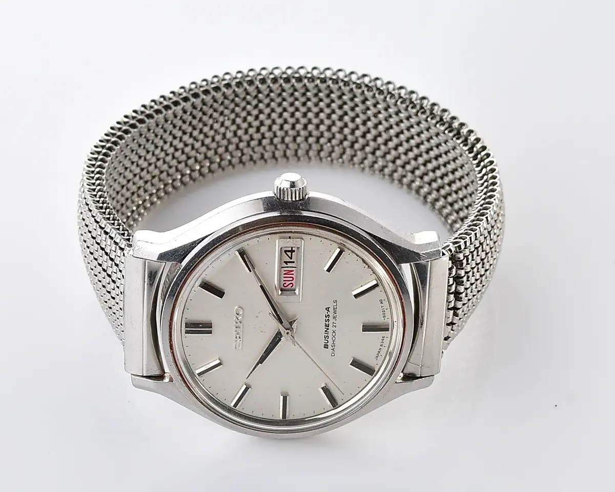 Vintage Seiko Business-A - Silver Linen Day-Date Automatic from January 1968
