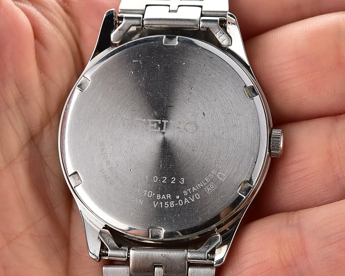 Seiko Solar Day-Date - Black Dial with Bilingual Kanji Day Wheel