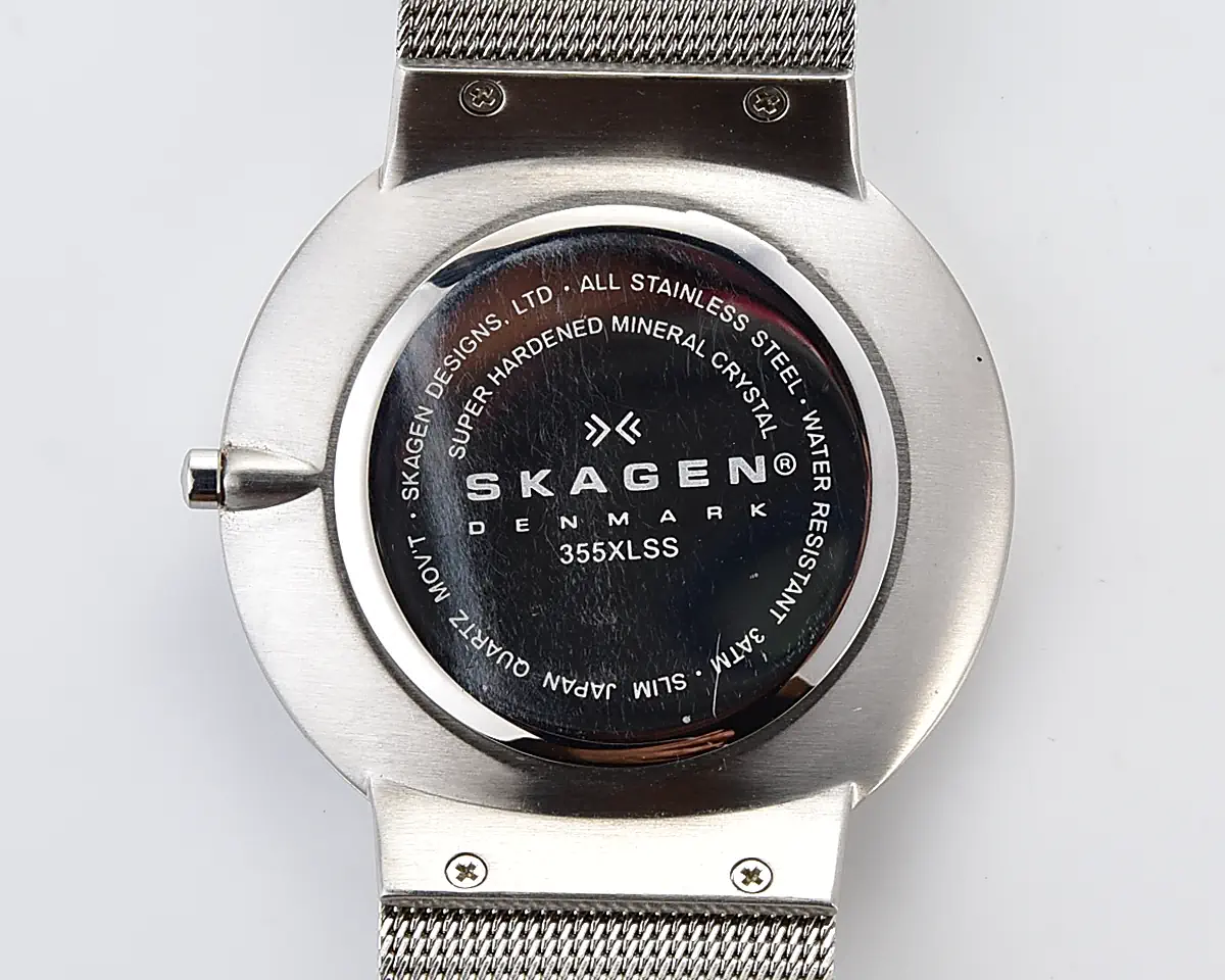 Vintage Skagen Steel Collection – XL 40 mm Silver Dial Mesh Quartz