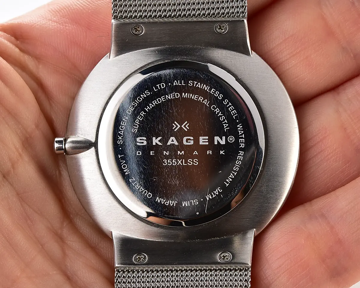 Vintage Skagen Steel Collection – XL 40 mm Silver Dial Mesh Quartz