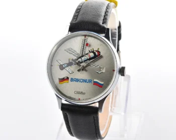Excellent Slava Baikonur mechanical watch with Mir space station