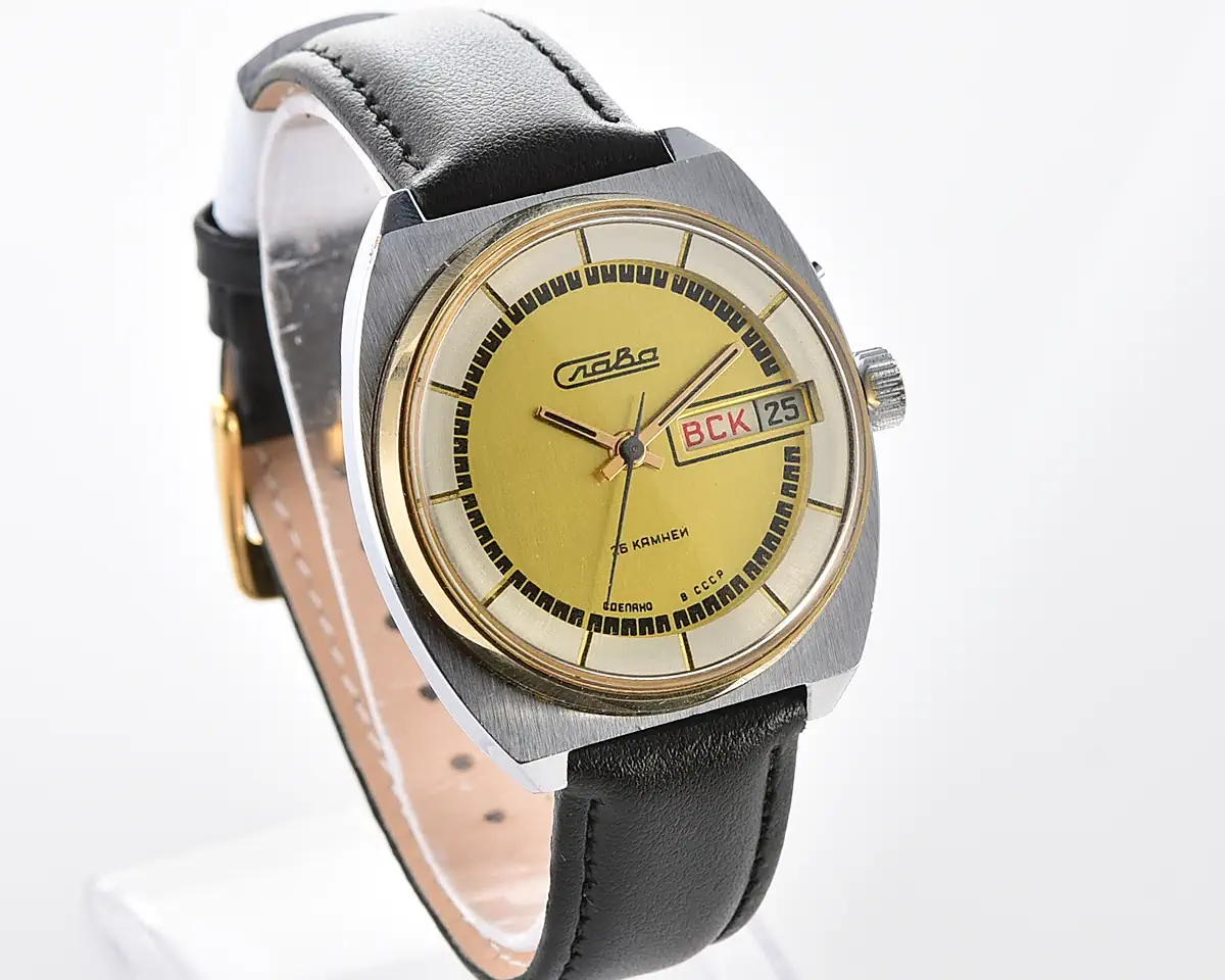 Slava Soviet mechanical vintage watch