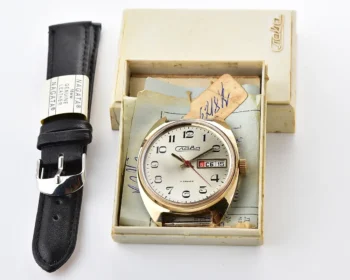 TIME CAPSULE: Vintage Slava Soviet mechanical gold-plated watch, New Old Stock (NOS)!