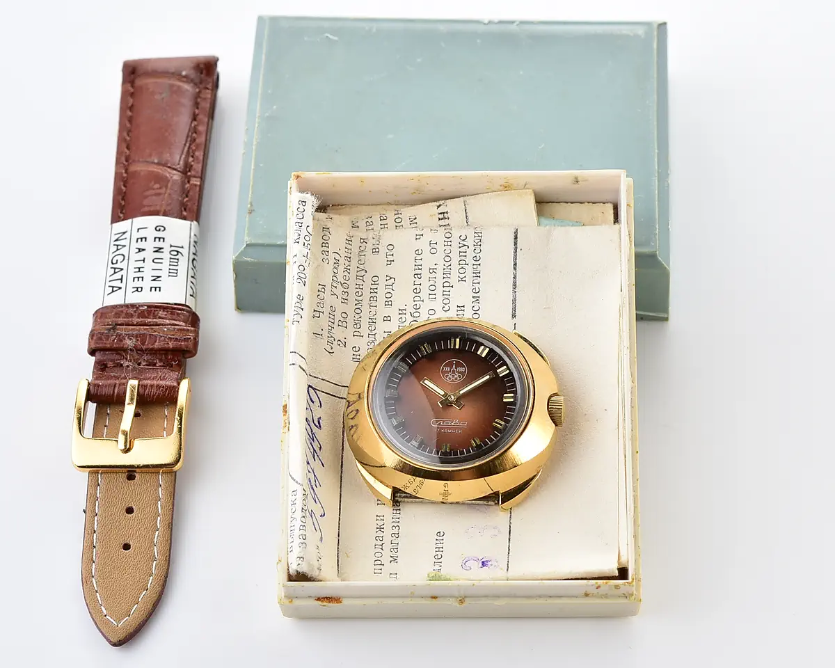 TIME CAPSULE: Soviet gold-plated Slava with mechanical movement – New Old Stock (NOS)!