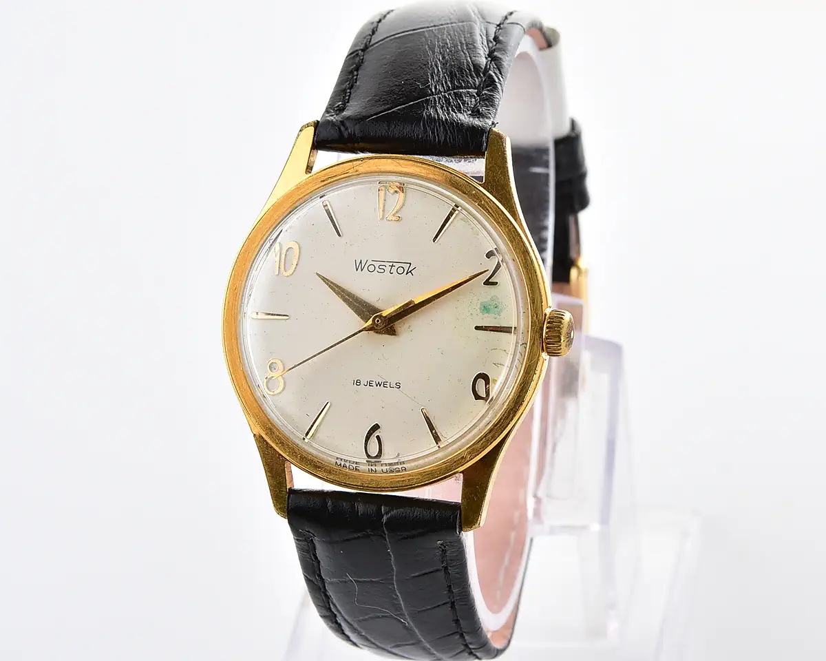 Vintage Soviet Wostok (Vostok) mechanical gold-plated wristwatch