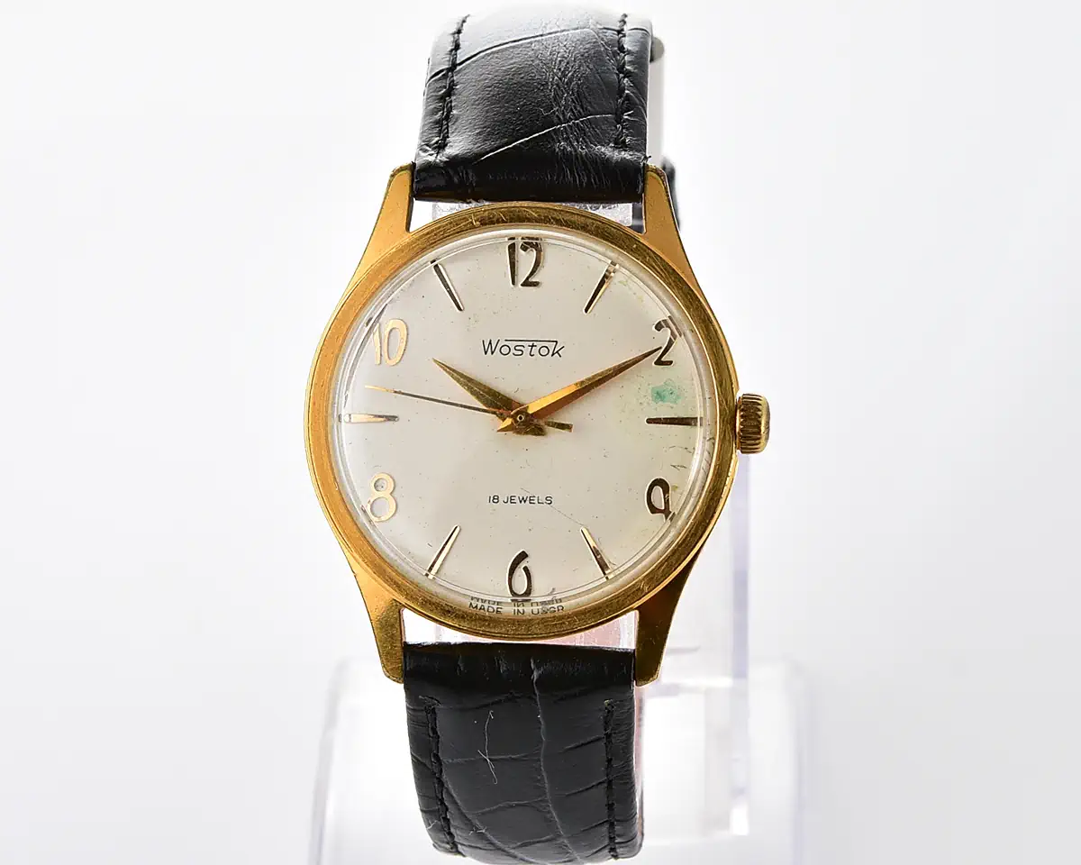 Vintage Soviet Wostok (Vostok) mechanical gold-plated wristwatch