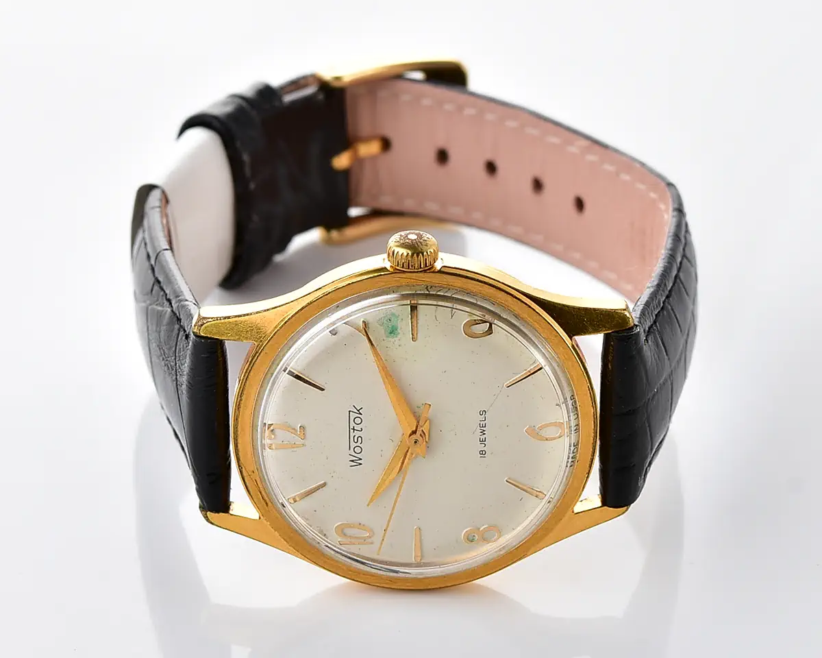 Vintage Soviet Wostok (Vostok) mechanical gold-plated wristwatch
