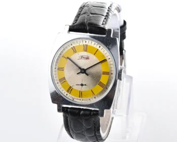 ZiM Vintage Soviet Mechanical Watch — Cream Dial with Yellow Ring