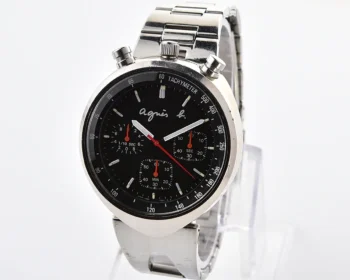 Vintage Seiko Agnès b. Bullhead Chronograph – Black Dial 1/10 Sec Quartz from November 1997