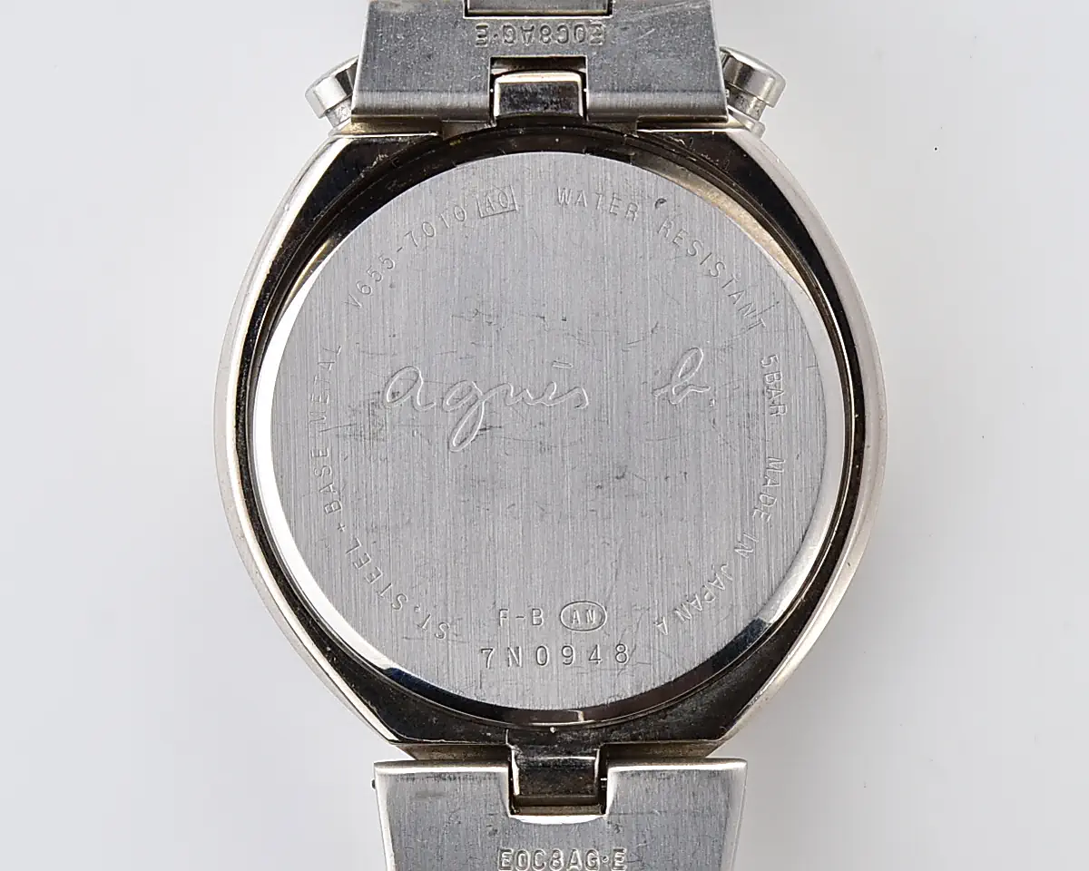 Vintage Seiko Agnès b. Bullhead Chronograph – Black Dial 1/10 Sec Quartz from November 1997 - Image 12