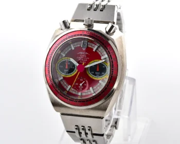 Vintage Alba AKA Bullhead Chronograph – Red Dial 1/10 Sec Quartz from February 1997