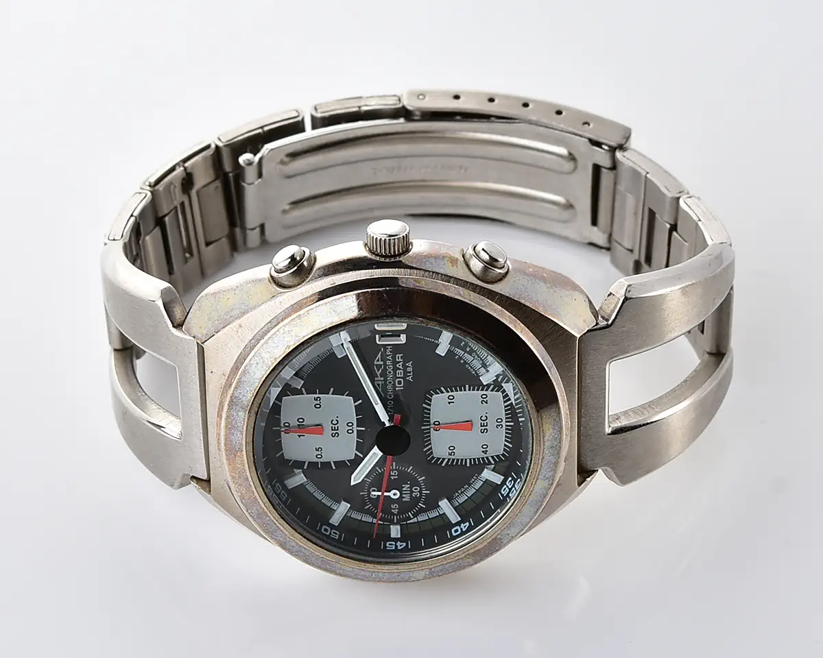 Vintage Alba AKA Chronograph – Black Dial 1/10 Sec Quartz from August 1996 - Image 6